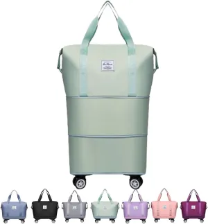 Beente/Pepepo/Kulken Travel Bag with Wheels, Large Capacity Travel Bag with Wheels (Green)