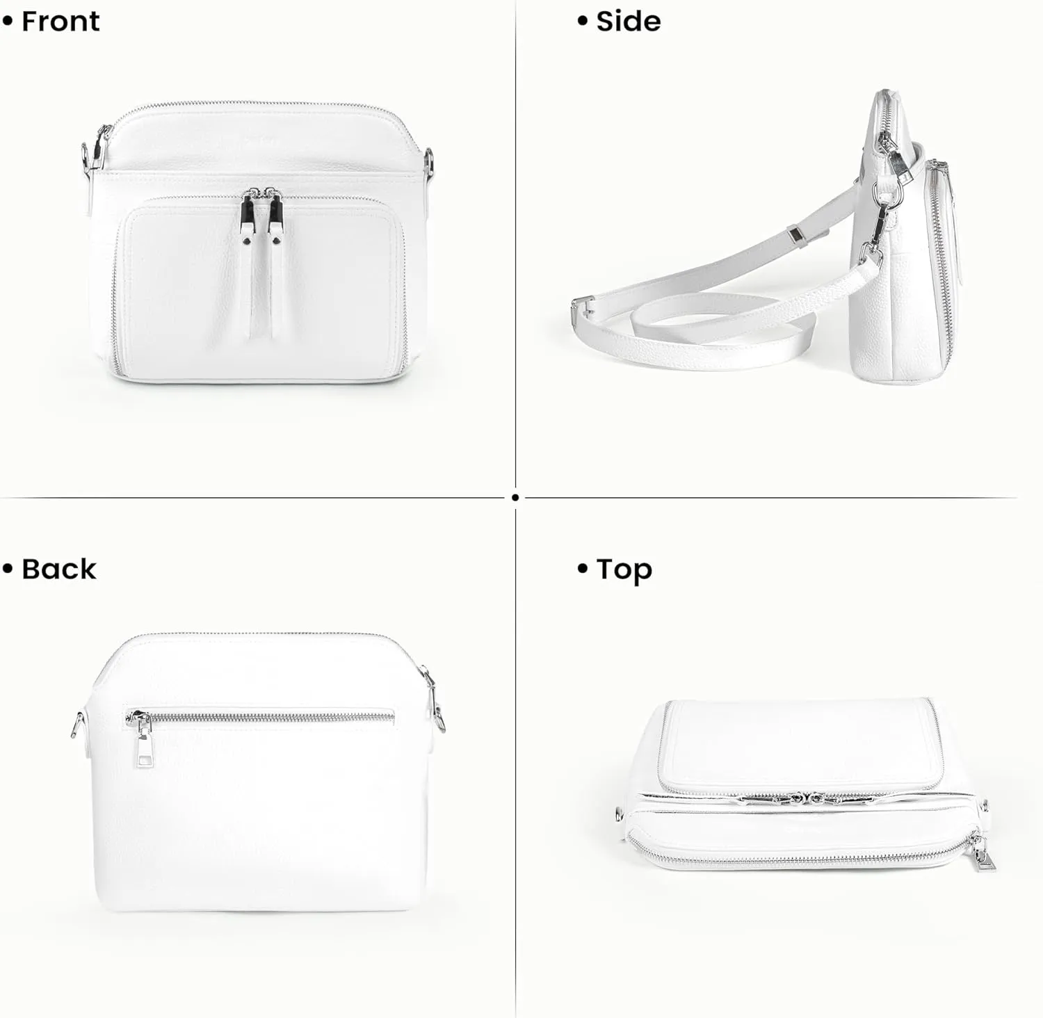 befen Genuine Leather Crossbody Purses for Women, Women's Small Crossbody Shoulder Bag with Built in RFID Wallet