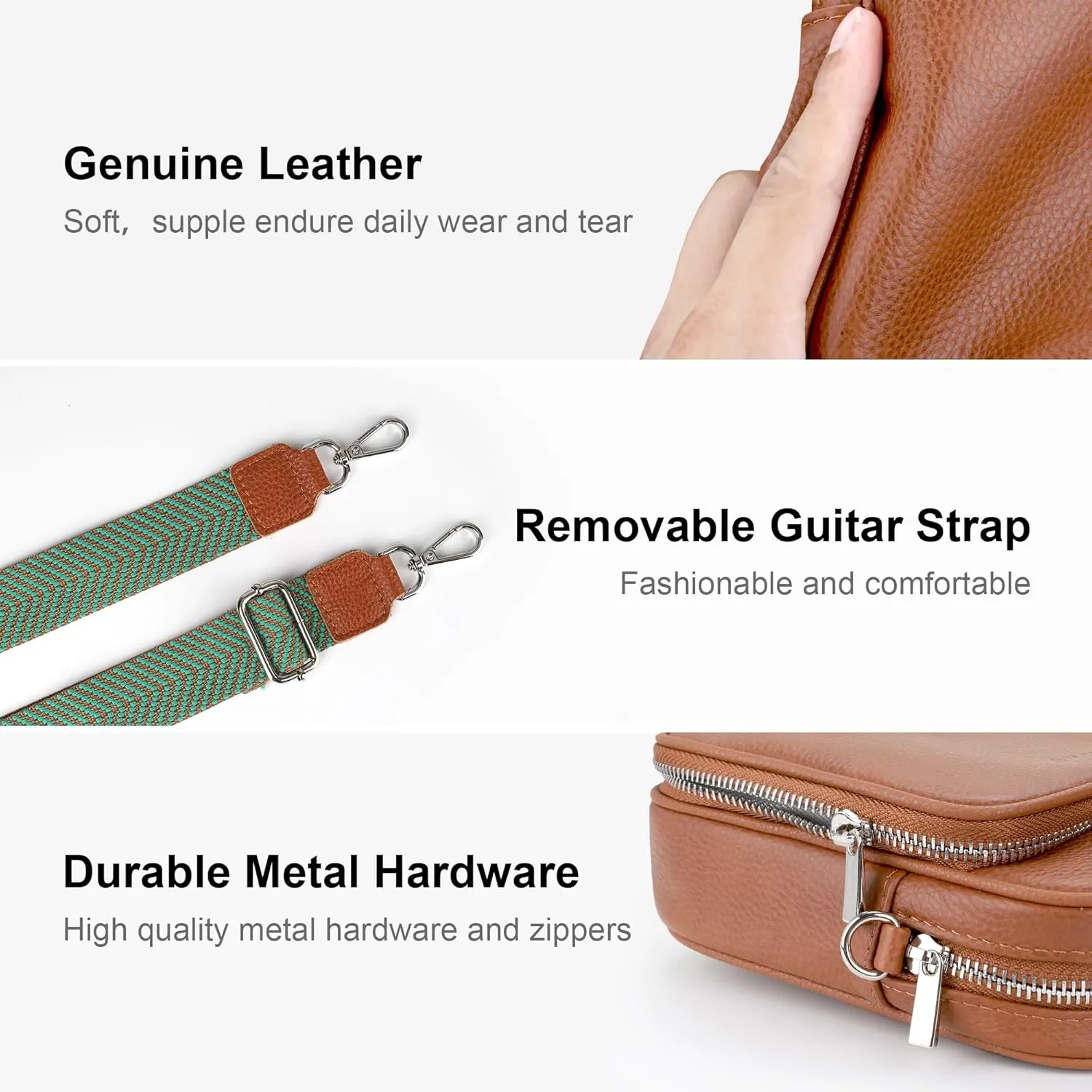 befen Genuine Leather Small Crossbody Purses for Women, RFID Blocking Trendy Cell Phone Travel Purse