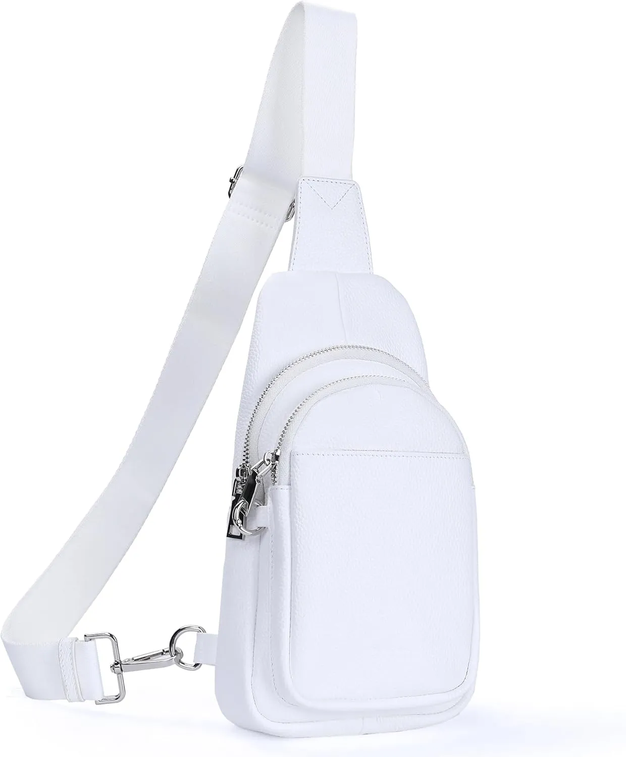 befen Genuine Leather Small Sling Bag for Women Anti-Theft Crossbody Chest Bags Fanny Packs for Travel with RFID Card Slots