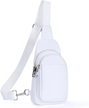 befen Genuine Leather Small Sling Bag for Women Anti-Theft Crossbody Chest Bags Fanny Packs for Travel with RFID Card Slots