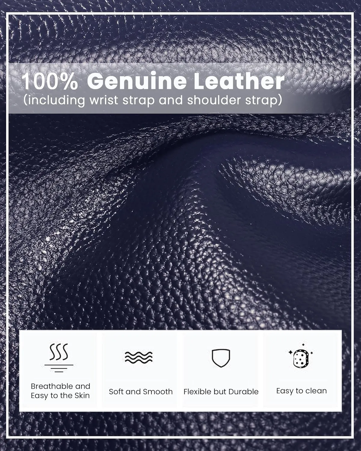 befen Genuine Leather Wristlet Clutch Wallet Purses Small Crossbody Bags for Women with RFID Blocking Card Slots