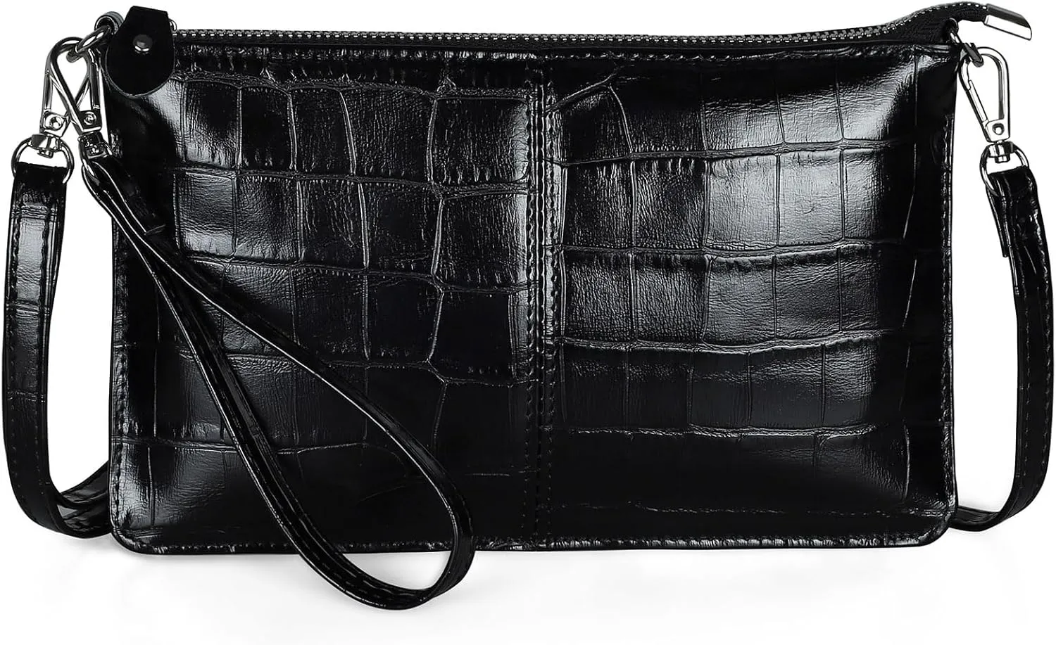 befen Genuine Leather Wristlet Clutch Wallet Purses Small Crossbody Bags for Women with RFID Blocking Card Slots