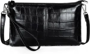 befen Genuine Leather Wristlet Clutch Wallet Purses Small Crossbody Bags for Women with RFID Blocking Card Slots
