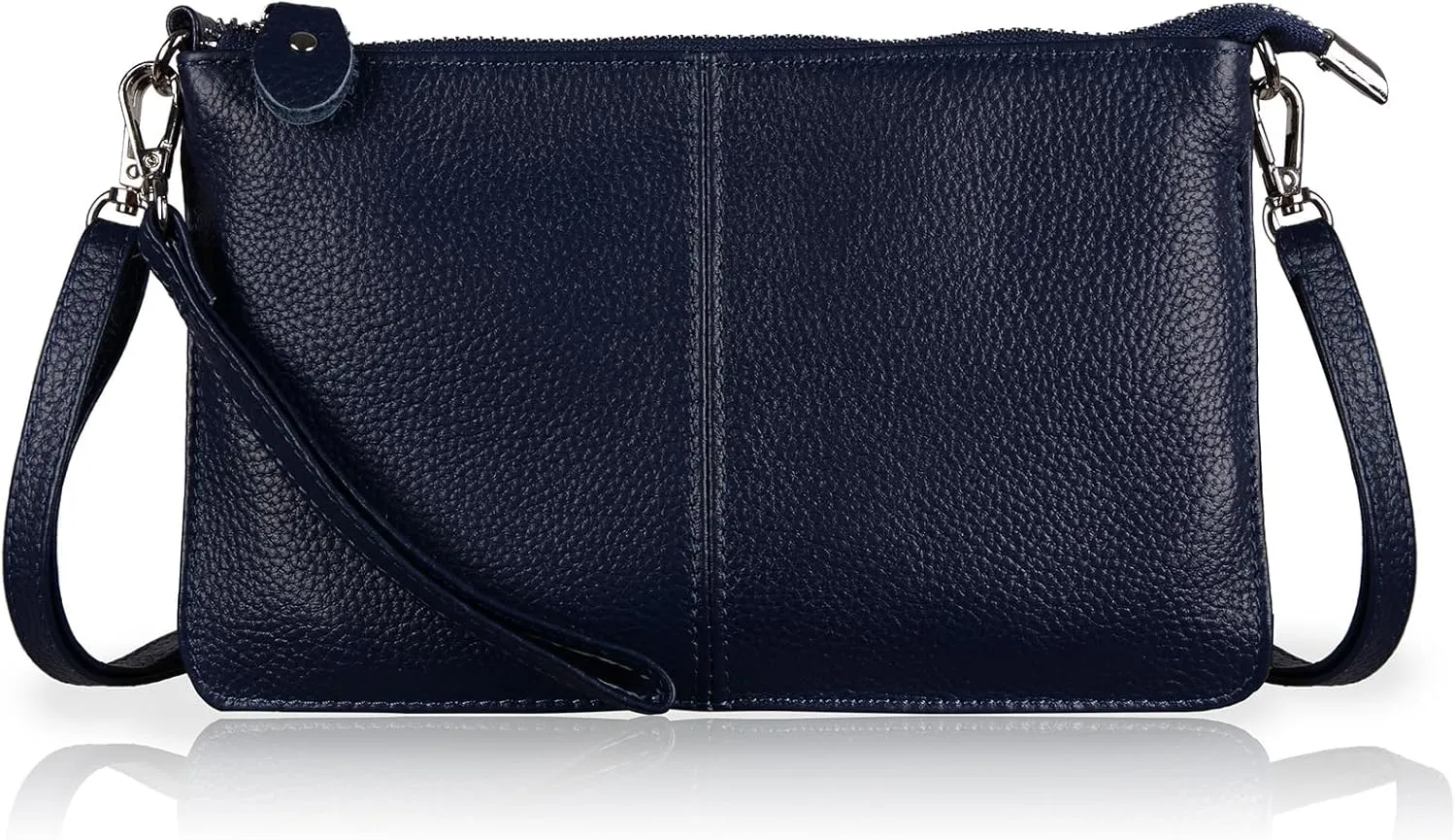 befen Genuine Leather Wristlet Clutch Wallet Purses Small Crossbody Bags for Women with RFID Blocking Card Slots