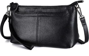 befen Genuine Leather Wristlet Clutch Wallet Purses Small Crossbody Bags for Women with RFID Blocking Card Slots