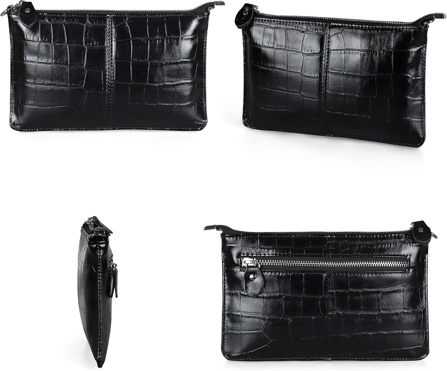 befen Genuine Leather Wristlet Clutch Wallet Purses Small Crossbody Bags for Women with RFID Blocking Card Slots