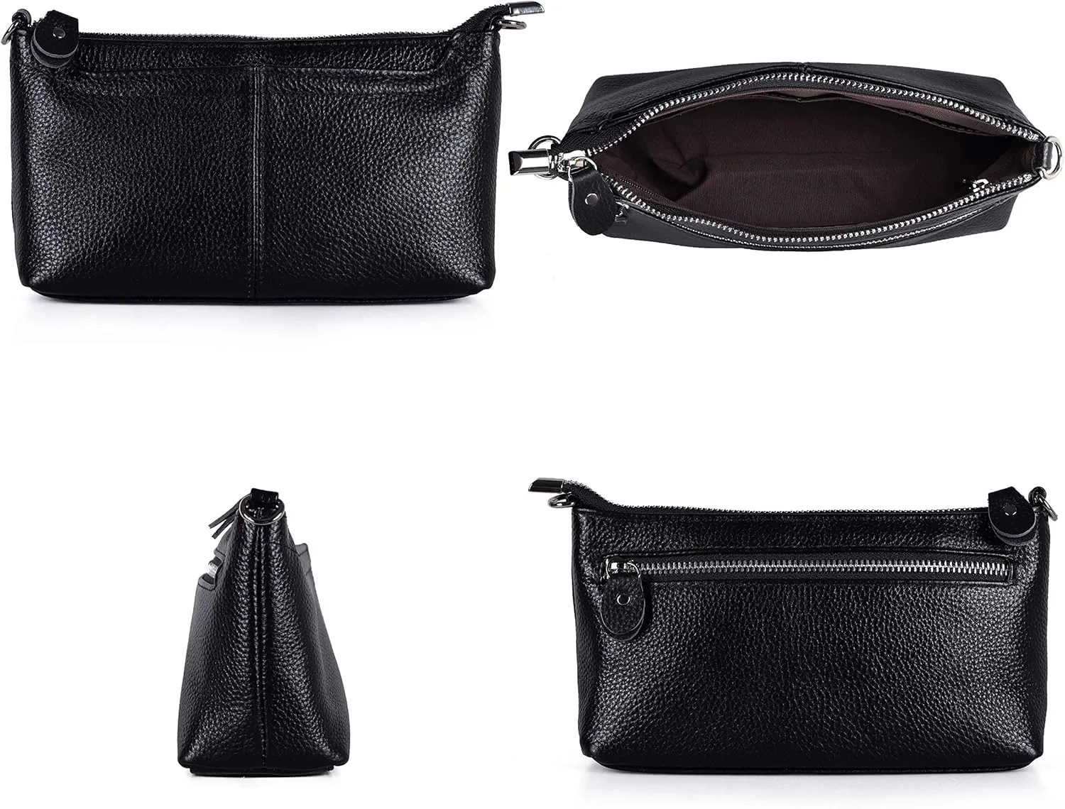 befen Genuine Leather Wristlet Clutch Wallet Purses Small Crossbody Bags for Women with RFID Blocking Card Slots