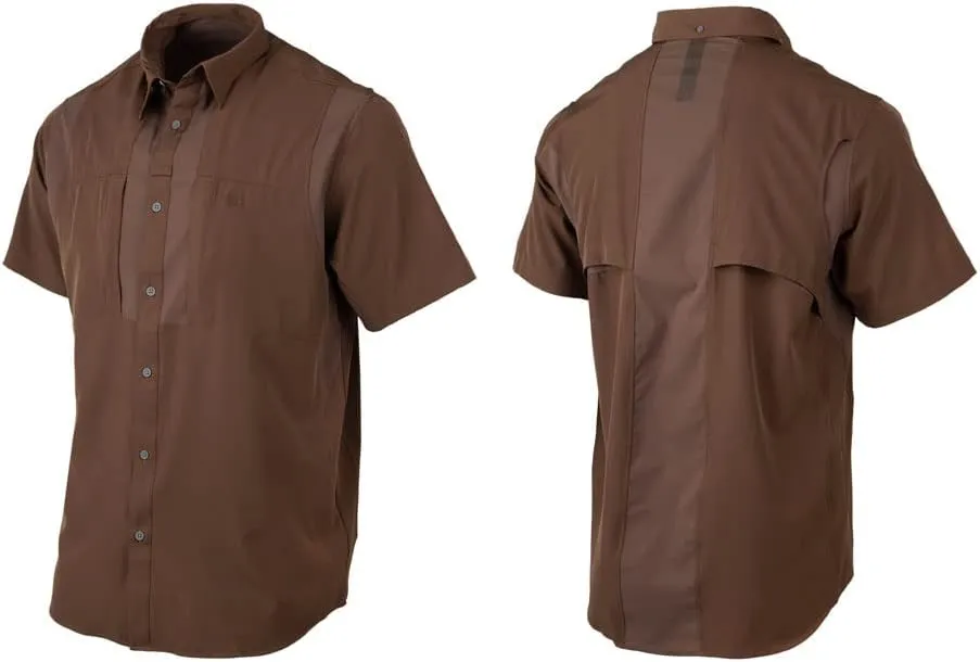 Beretta Men's TKAD Flex Breathable Lightweight Button-Down Outdoor Casual Active Tactical Short Sleeve T-Shirt