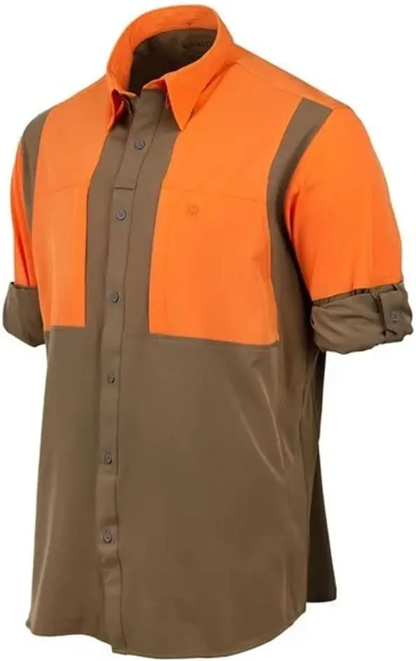 Beretta Men's TKAD Flex UV 50 Sun Protection Breathable Wrinkle-Resistant Active Outdoor Casual Long-Sleeve Button-Down Shirt