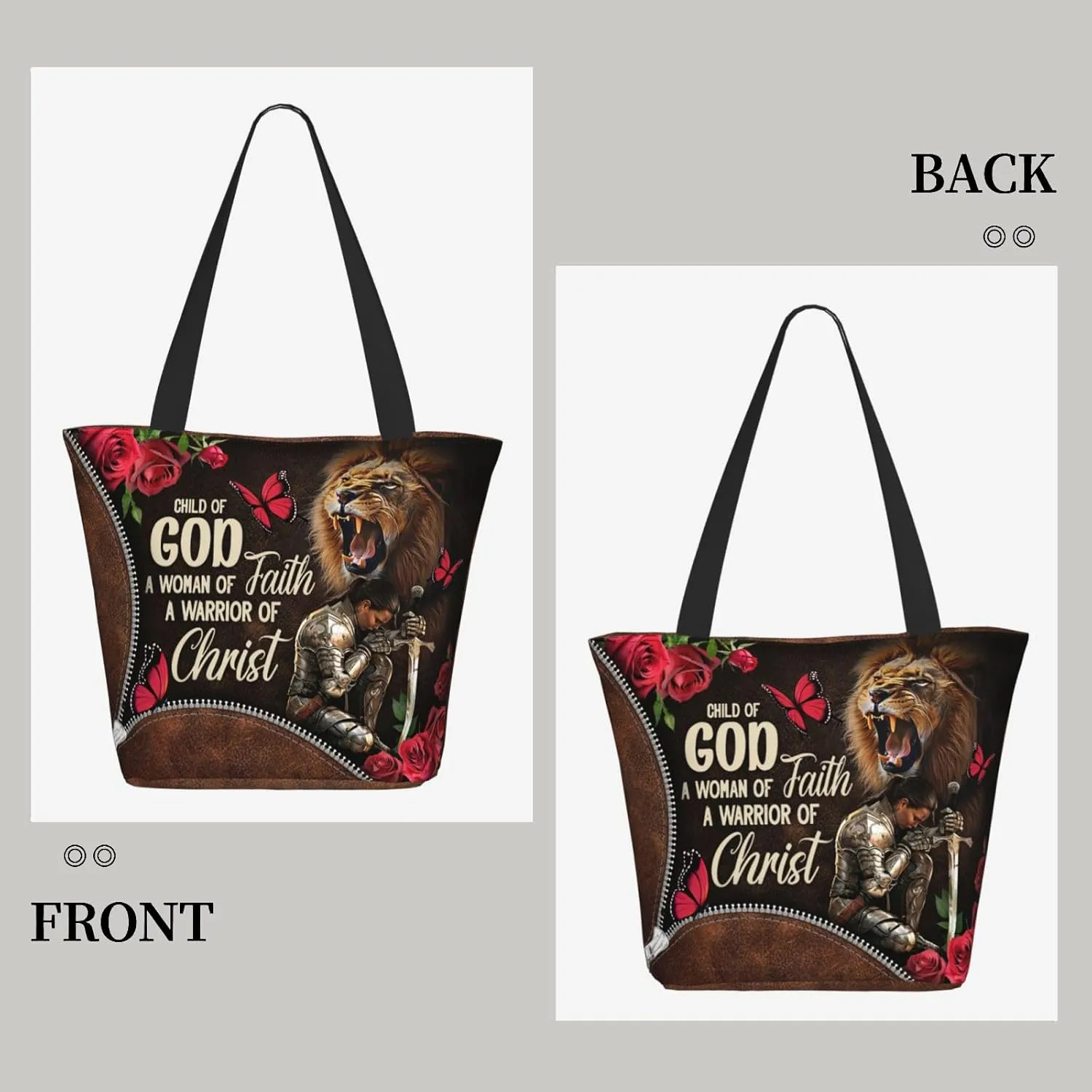 Bible Tote Bags for Women Christian Tote Bags Reusable Shoulder Bag Church Bags Christian Gifts for Women Work