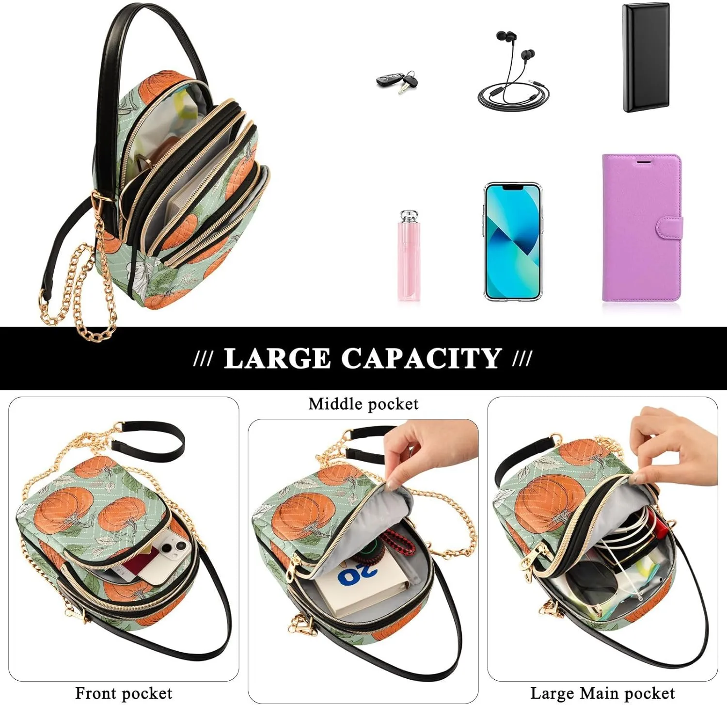 Black and Beige Plaid Woman Shoulder Crossbody Bag, Trendy Crossbody Purses Shoulder Purse Crossbody