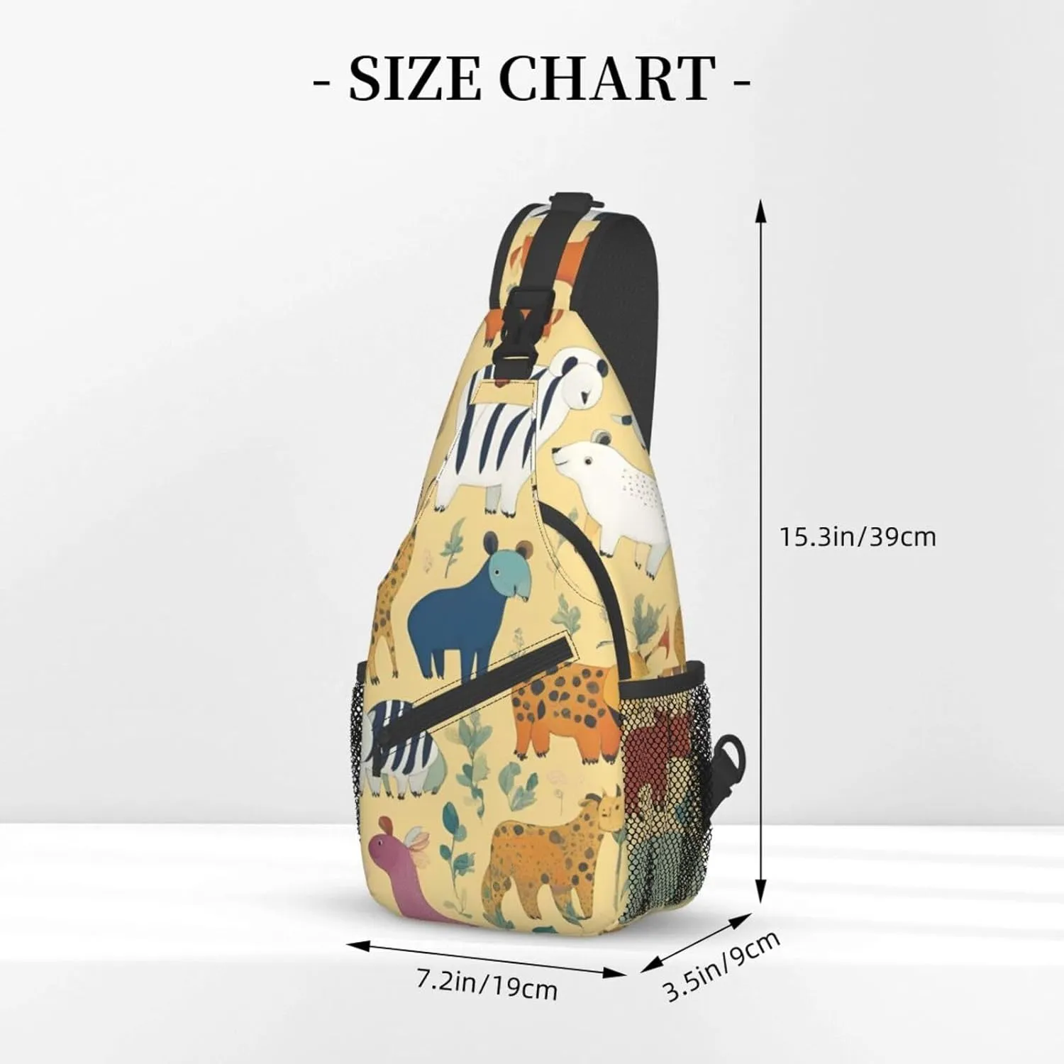 Black And Gold Flowers Crossbody Bag Chest Shoulder Bag Small Casual Backpack Suitable For Women Men Hiking