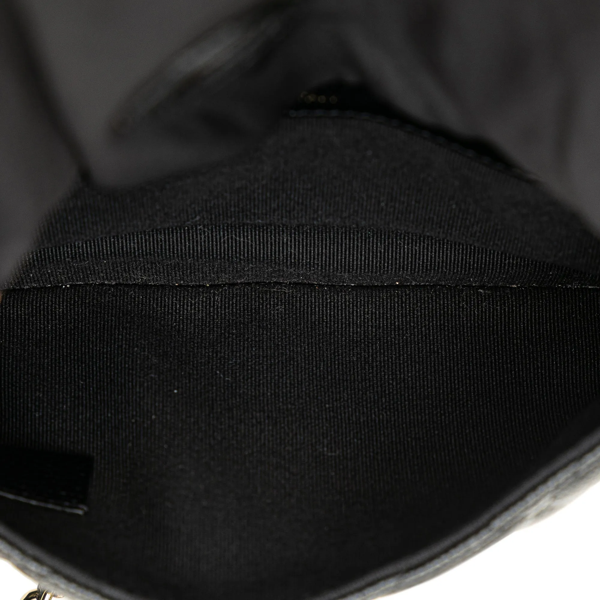 Black Chanel Nylon Graffiti Foldable Shopping Tote in Caviar Flap