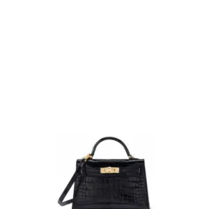 Black Croc Short-term offer ESMEE - Mini Handbag Kelly Economical