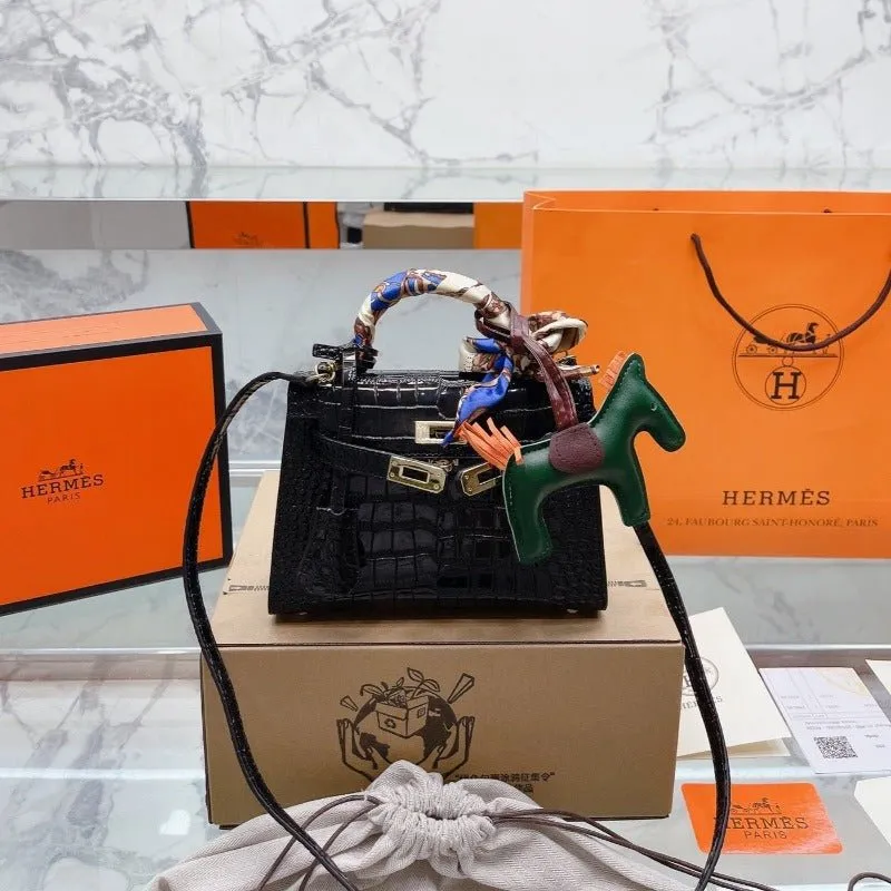 Black Croc Short-term offer ESMEE - Mini Handbag Kelly Economical