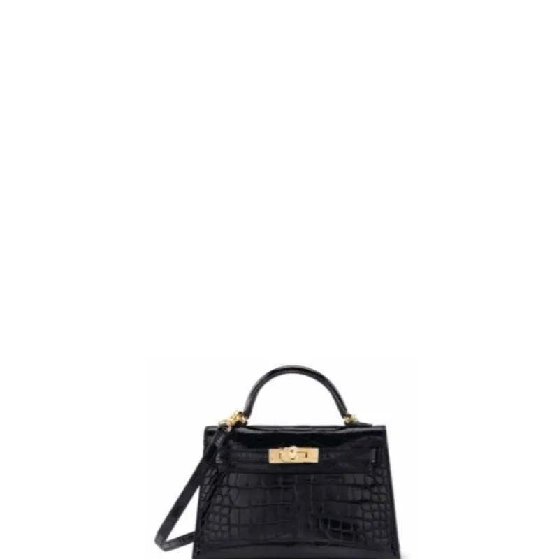 Black Croc Short-term offer ESMEE - Mini Handbag Kelly Economical