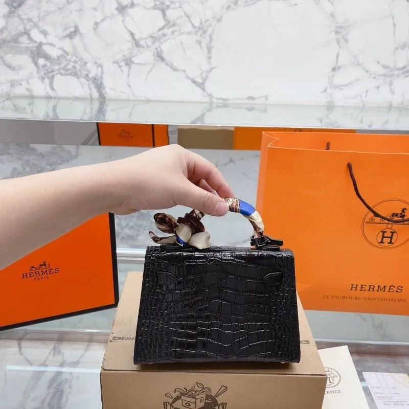Black Croc Short-term offer ESMEE - Mini Handbag Kelly Economical