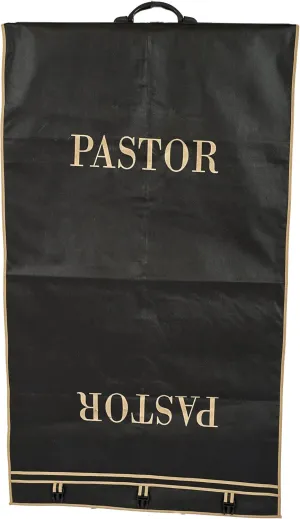 Black/Gold Pastor Vestment Carrying Bag (2 pounds, Polyester/Nylon Cover, Zipper Closure, Web Handle, Adjustable Strap, Duffel Bag)