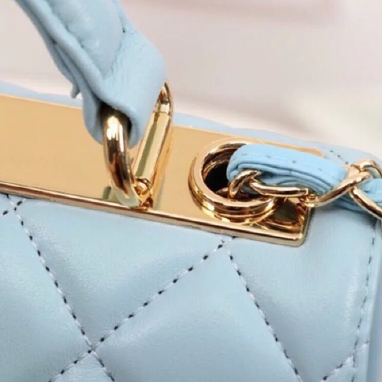 Blue - Award-winning Handle With ESMEE Bag Unique Flap Light Top