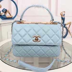 Blue - Award-winning Handle With ESMEE Bag Unique Flap Light Top