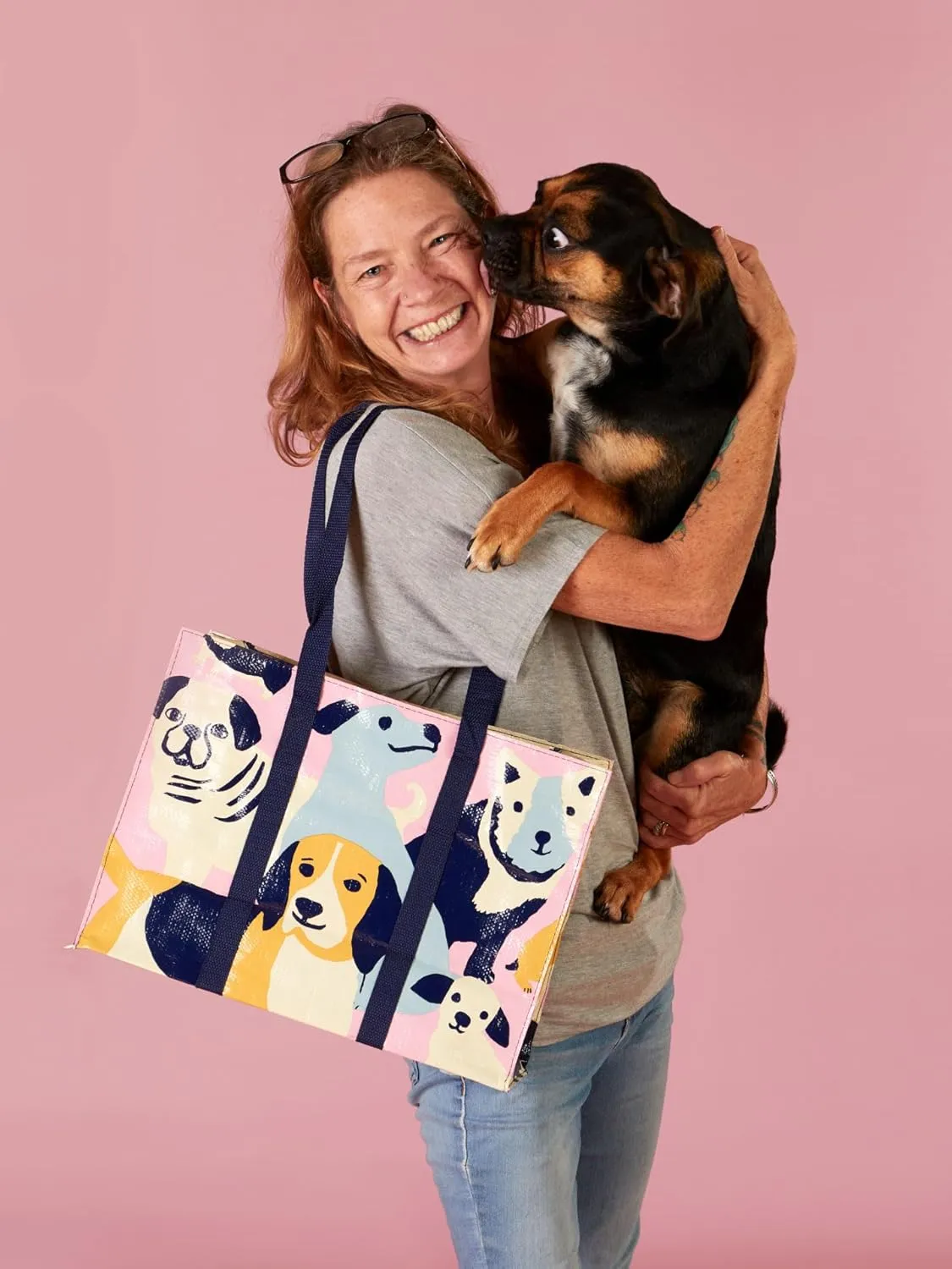 Blue Q Shoulder Totes: The Carry Everywhere Bag With a Hefty Zipper, Exterior Pocket, Reinforced Floor. 95% Recycled Material