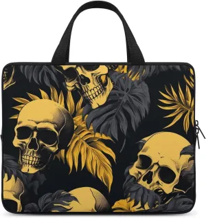 Blue Yellow Floral Rose Pattern Messenger Bag Case Sleeve for Laptop Briefcase