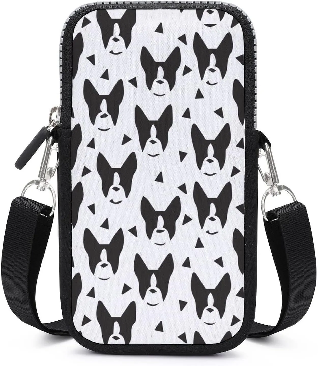 Boston Terriers Crossbody Wallet Phone Bag Fashion Cell Phone Purse with Shoulder Strap for Men Women