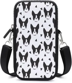Boston Terriers Crossbody Wallet Phone Bag Fashion Cell Phone Purse with Shoulder Strap for Men Women