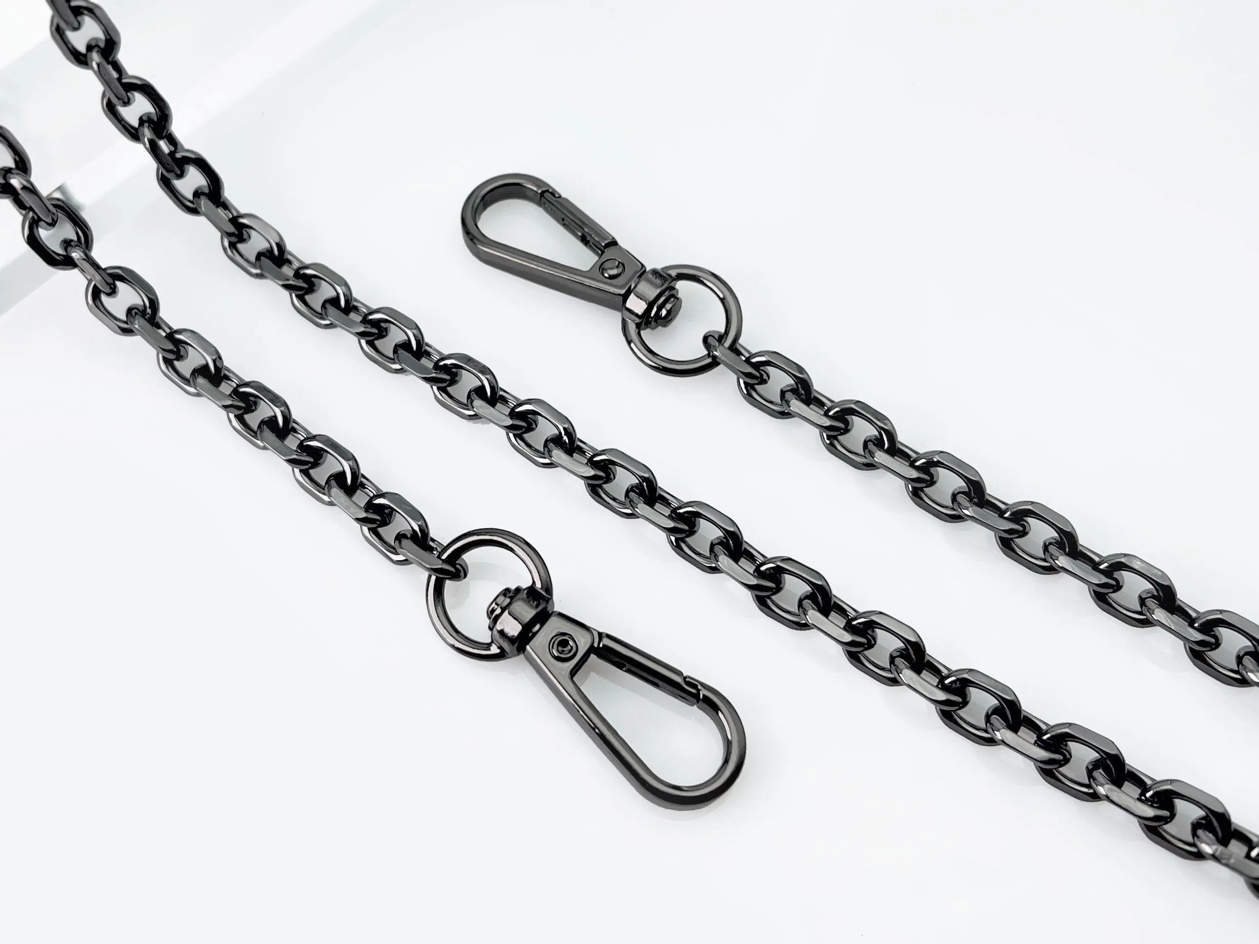 Brass Gun Metal Purse Chain Strap Black Chain 90cm to 130cm
