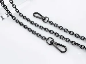 Brass Gun Metal Purse Chain Strap Black Chain 90cm to 130cm