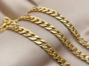 Brass Purse Chain Width 9.2mm, Gold NK Curb Bag Chain