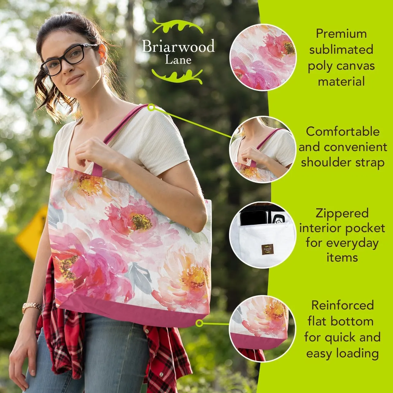 Briarwood Lane Tote Bags 14" x 15" x 7" 2022 Collection