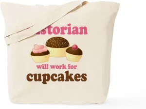 CafePress Funny Historian Tote Bag Reusable Natural Beige Canvas Shopping Bag