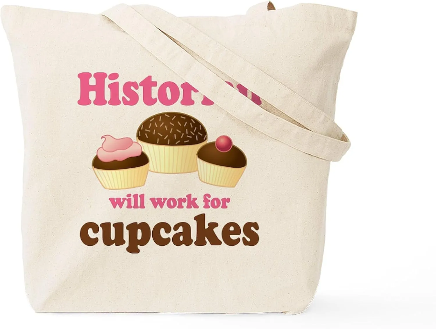 CafePress Funny Historian Tote Bag Reusable Natural Beige Canvas Shopping Bag