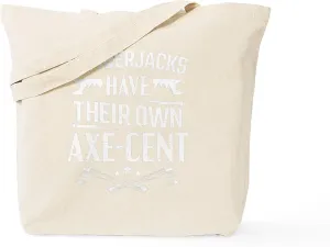 CafePress Lumberjacks Have Their Own Axe Cen Reusable Natural Beige Canvas Shopping Bag