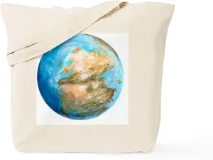 CafePress Pangea Supercontinent, Artwork Tote Bag Natural Canvas Tote Bag, Reusable Shopping Bag