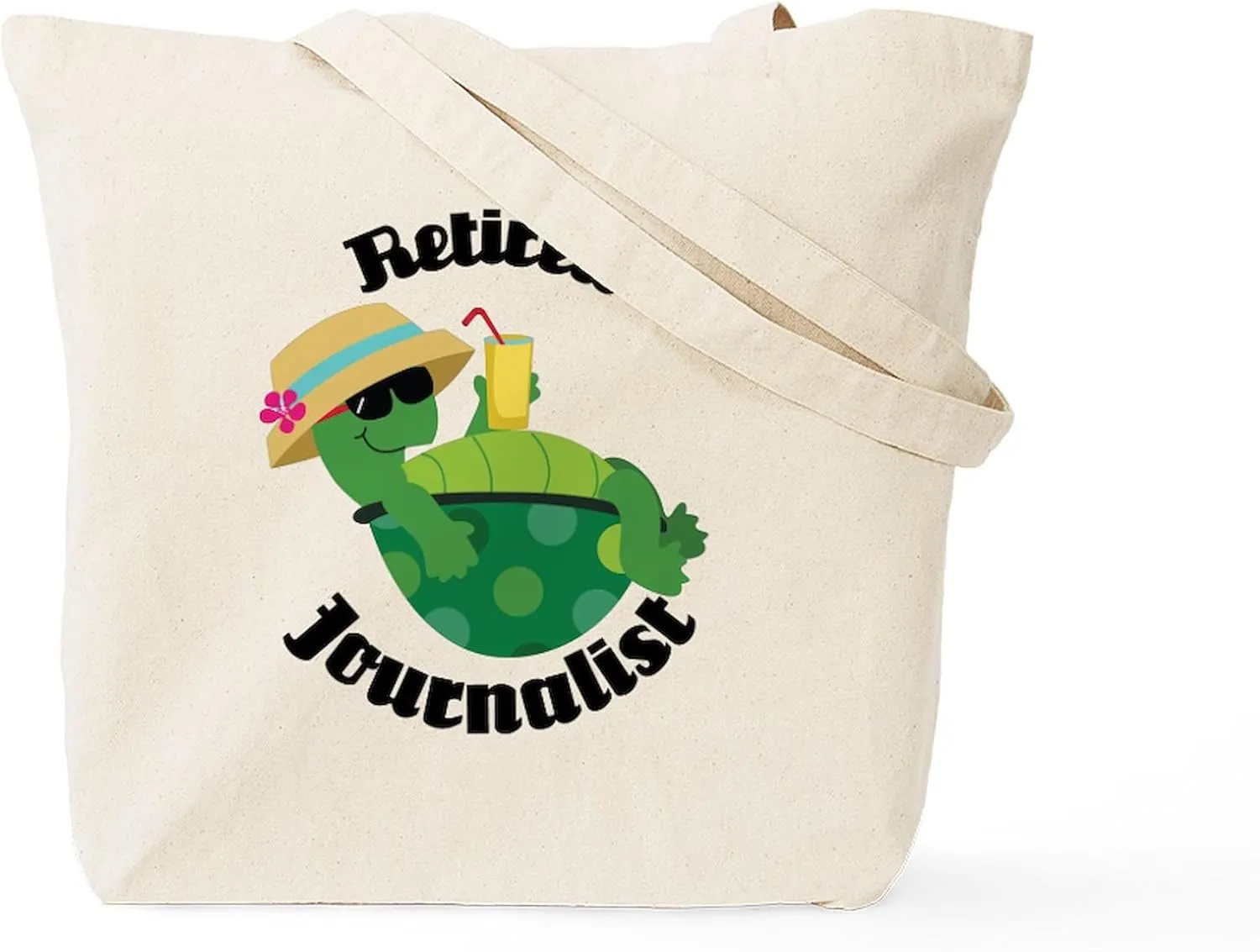 CafePress Retired Journalist Gift Tote Bag Reusable Natural Beige Canvas Shopping Bag
