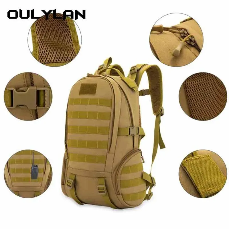 Camouflage Backpack Tactical Men Hiking Mountaineering Large Bag Camping Bag Multi-functional Sports Travel Backpack Outdoor New