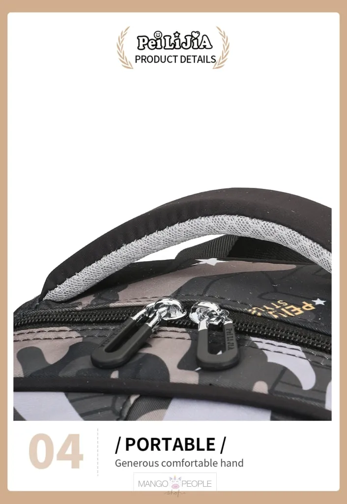 Camouflage Design Backpacks for High School and College Students