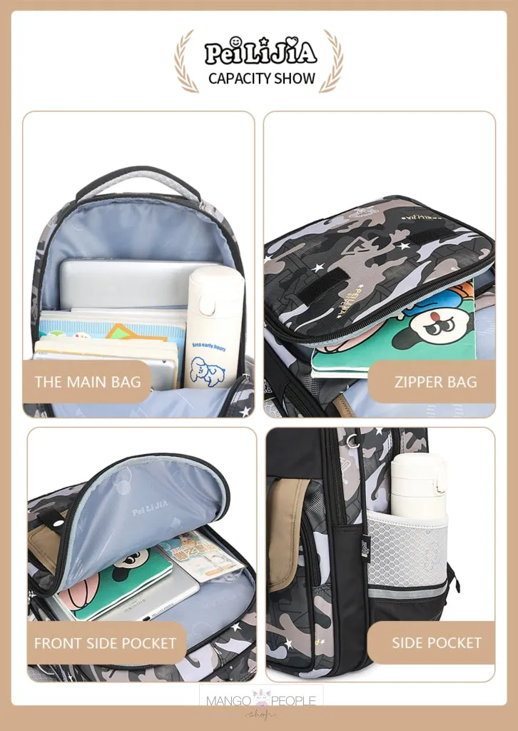 Camouflage Design Backpacks for High School and College Students