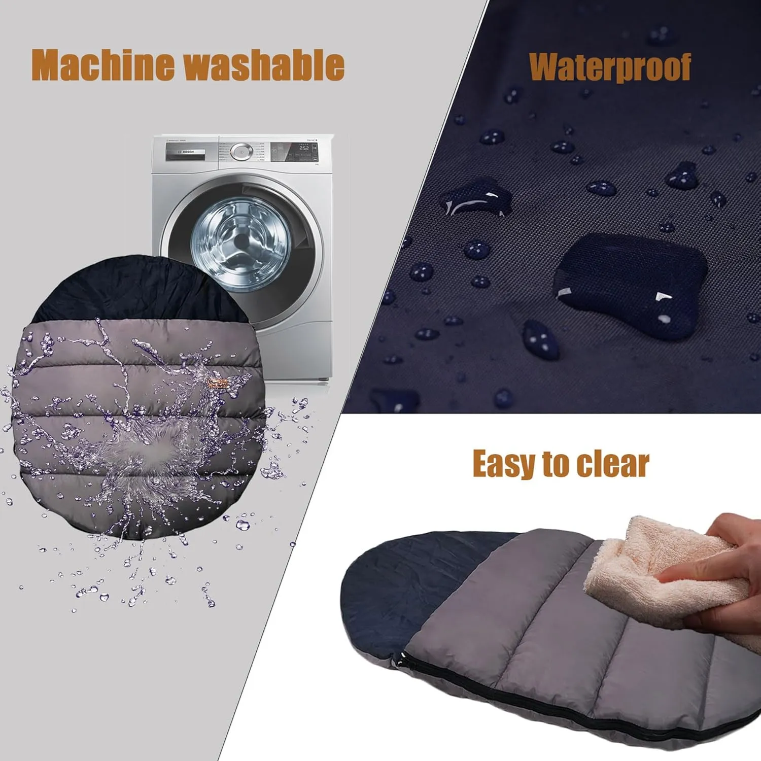 Camping Dog Sleeping Bed, Waterproof Packable Dog Cat Sleeping Bag, Durable Travel Bed for Pet with Storage Bag for Indoor/Outdoor