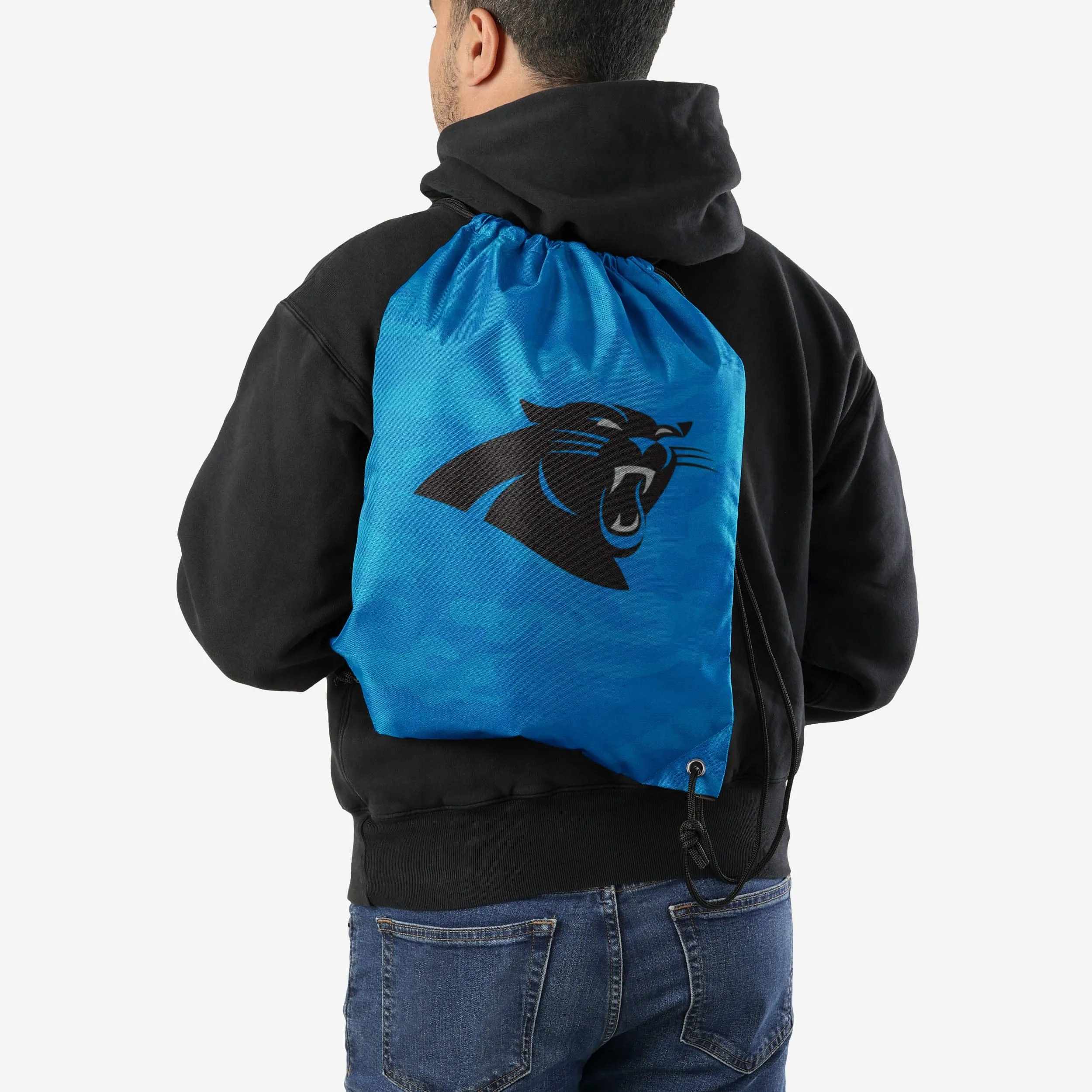 Carolina Panthers Big Logo Camo Drawstring Backpack