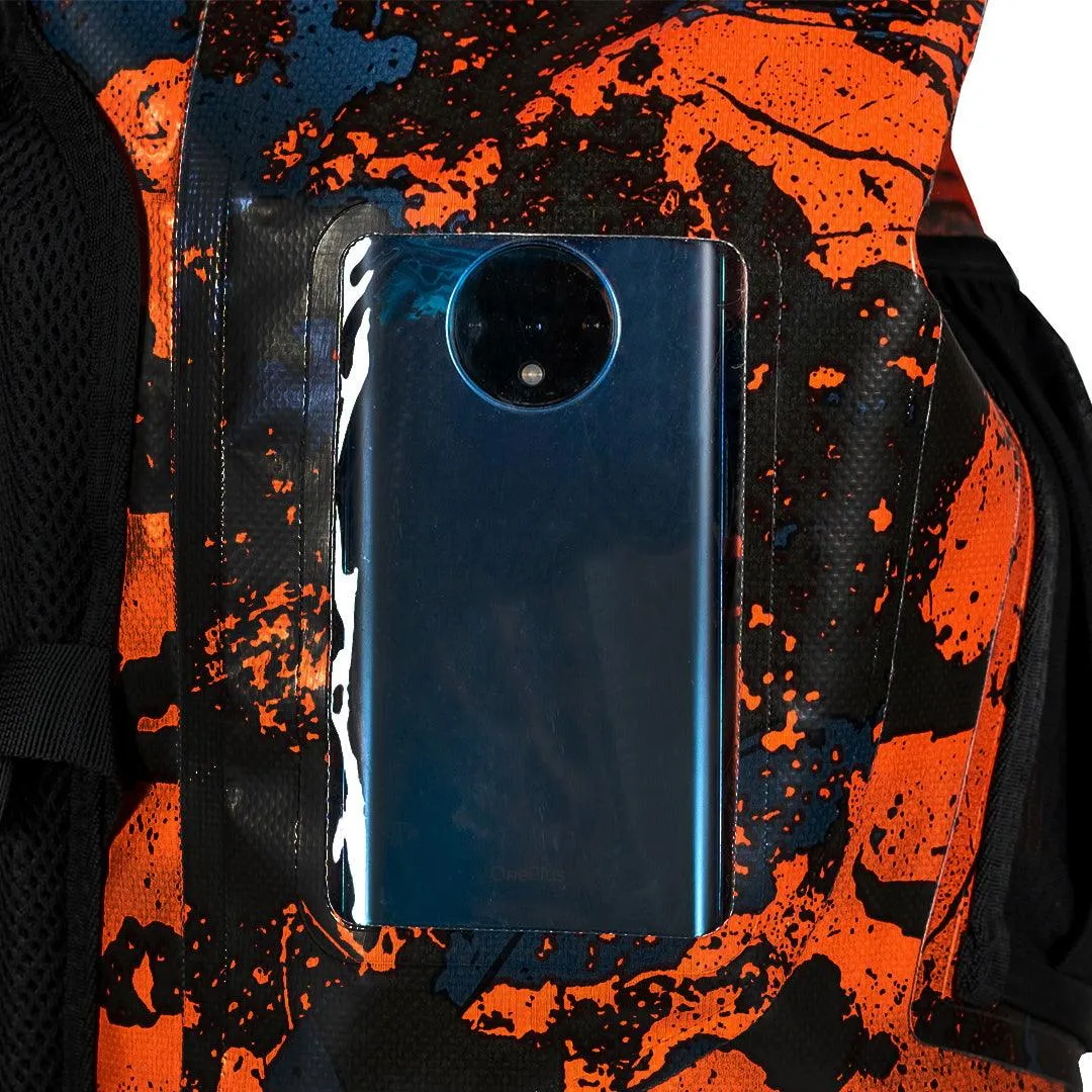 Carp Waterproof Roll Top Backpack (Red Camo)