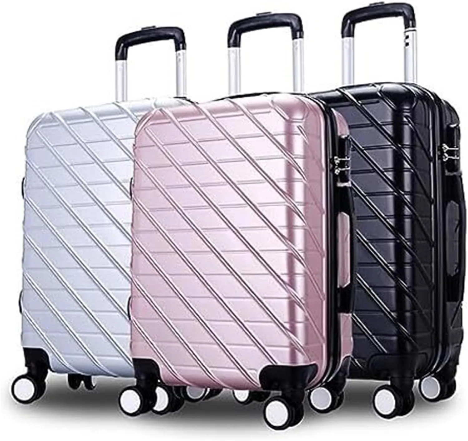 Carry On Luggages Suitcase Carry On Luggage with Spinner Wheels Luggage Travel Suitcase Hardshell Lightweight Suitcase Luggage Suitcases (Pink-20inch