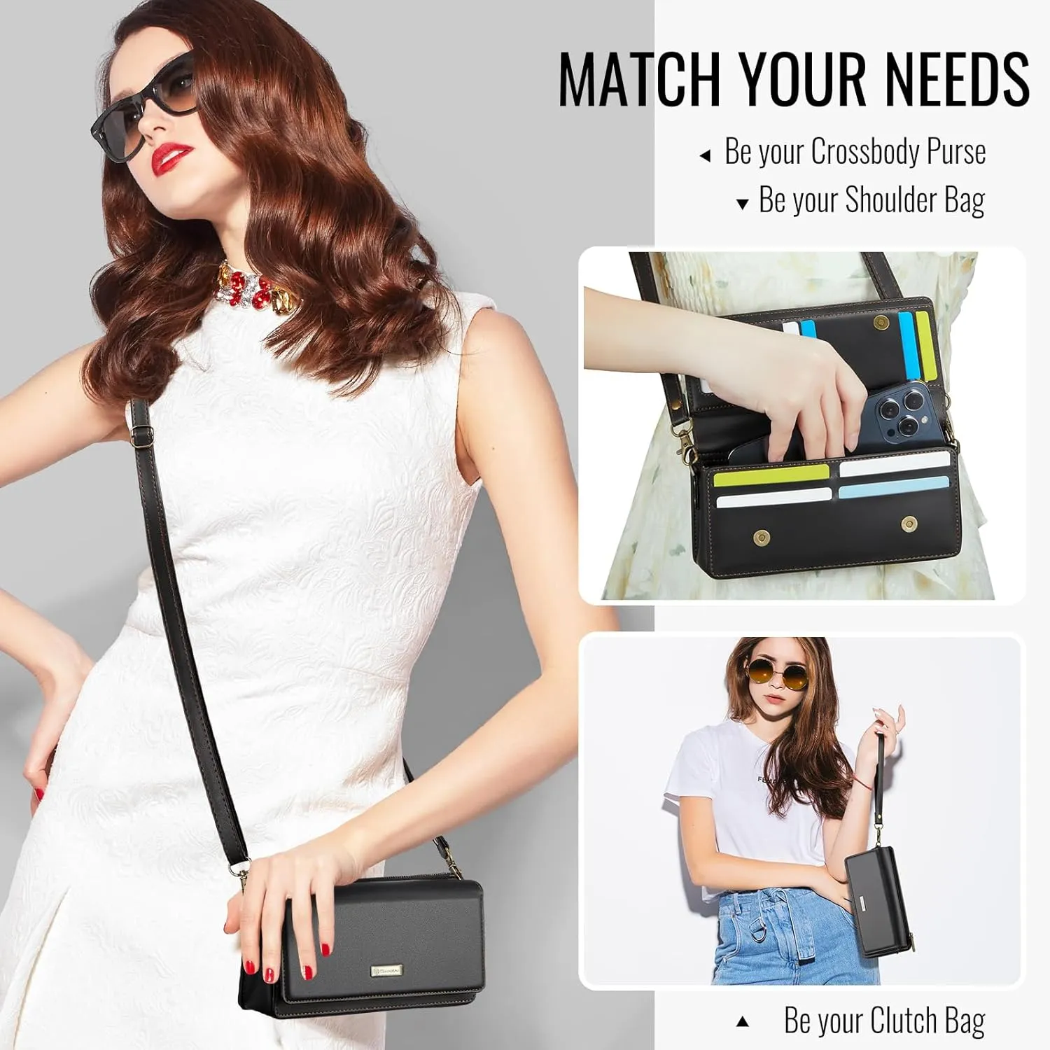 CaseMe Crossbody Small Cell Phone Bag for Women