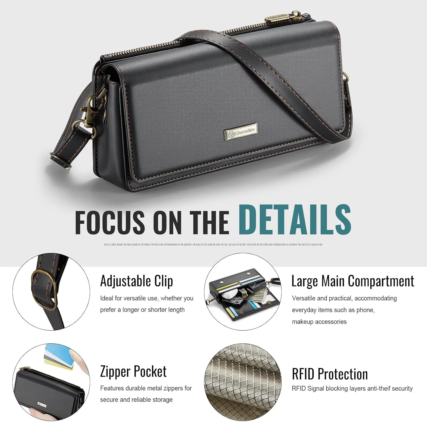 CaseMe Crossbody Small Cell Phone Bag for Women