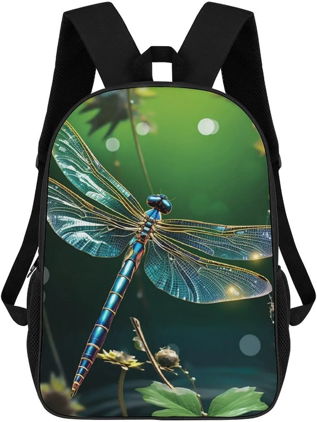 Casual Backpack for Men Women Waterproof Lightweight Daypack Travel Laptop Bag Dragonfly Green