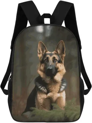 Casual Backpack for Men Women Waterproof Lightweight Daypack Travel Laptop Bag German Shepherd