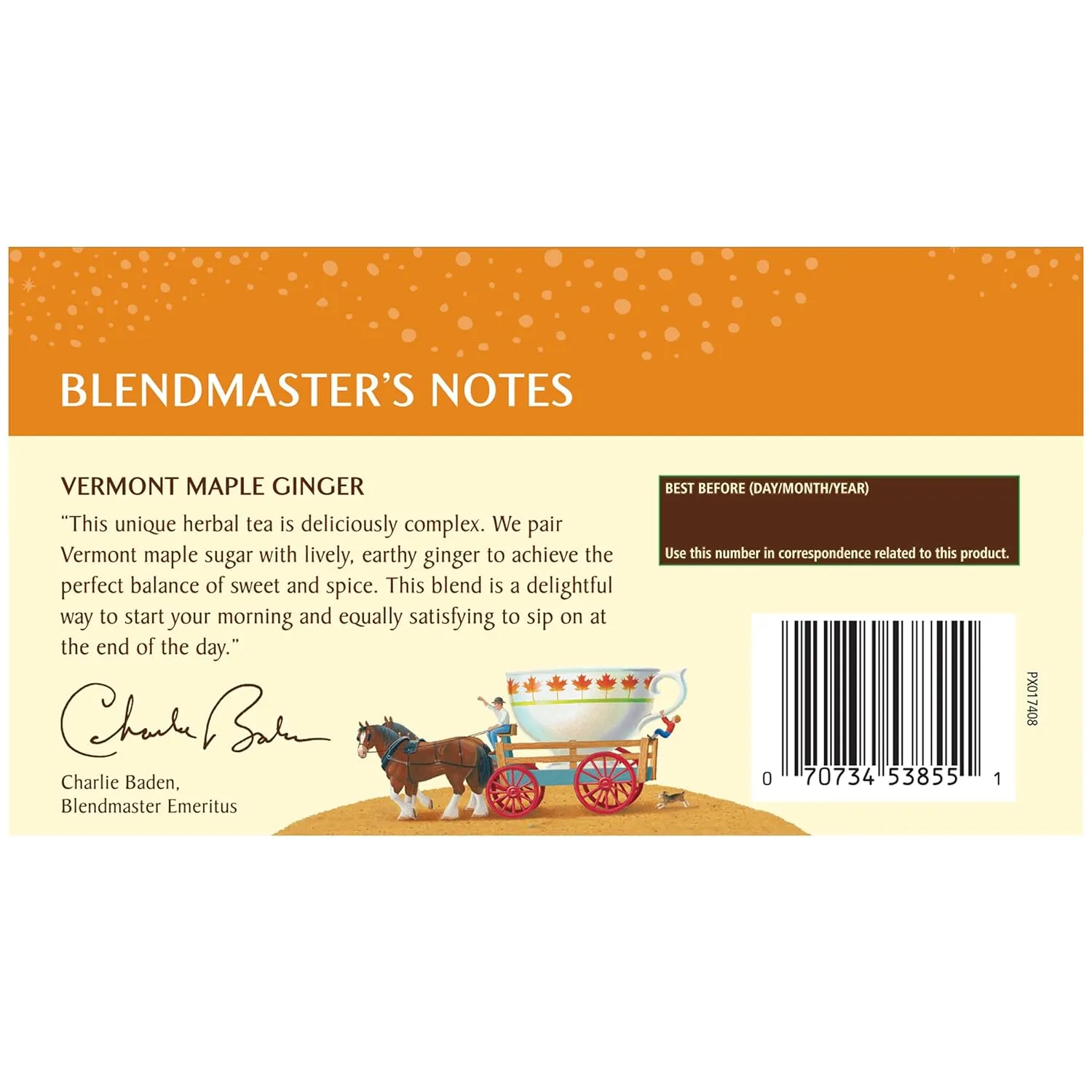 Celestial Seasonings Herbal Tea, Vermont Maple Ginger, Caffeine Free, 20 Count (Pack of 6)